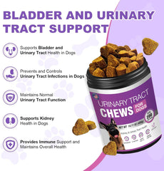 Dog UTI Treatment Cranberry Supplement for Dogs 200 Chews Urinary Tract Medicine Bladder Control Pills Kidney Support Cranberrys Extract Bites Puppy UTI Infection Treats Incontinence Remedy for Dogs