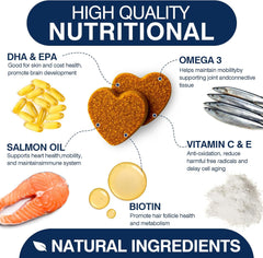 Omega 3 Skin and Coat Supplement for Dogs 200 Chews Dog Fish Oil Supplements with EPA & DHA Fatty Acids Dry Skin Relief for Dogs Shedding Allergy Itching Promotes Heart Hip Joint Health Chicken Flavor