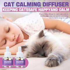 Cat Pheromones Calming Diffuser Refill 6 Pack Multicat Pheromone Diffusers Refills Relieve Anxiety Stress Reduce Spraying Fighting and Scratching for Cats Calm 48ml Fit All Common Diffusers Plug In